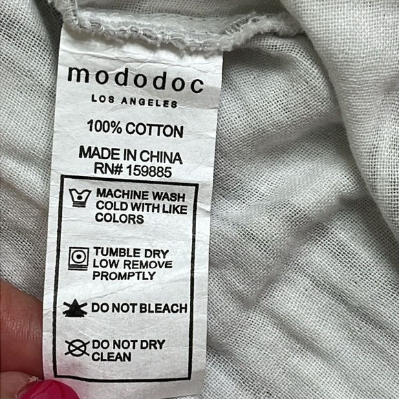 Mododoc Striped Cotton Faux Wrap Elastic Waistband midi skirt, size extra large - Picture 10 of 15